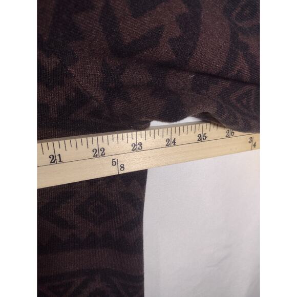 LuLaRoe Brown‎ Black Southwestern Style Long Cardigan Pockets Size L - Picture 6 of 7